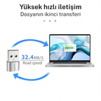 USB to Type-C 3.0 OTG Dönüştürücü – USB’den Type-C’ye Yüksek Hızlı Veri Aktarımı | Gri (1 Adet)