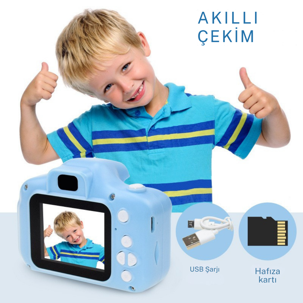 Wodimark Dijital Fotoğraf Makinesi Çocuk Mini 1080p Hd Kamera Selfie