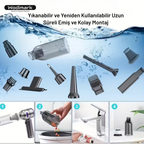 20.000Pa Güçlü Kablosuz El Süpürgesi | 4’ü 1 Arada Mini Vakum, LED Ekranlı & Üfleme Özellikli – Araba ve Ev Temizliği İçin