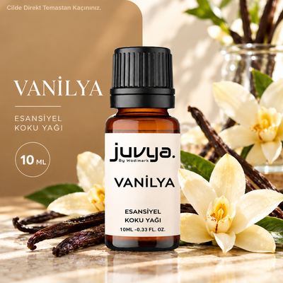 Juvya. Vanilya Esansiyel Uçucu Koku Yağı Buhurdanlık Yağı Difüzör Esansı Hobi Esans Ortam Oda Kokusu 10ml