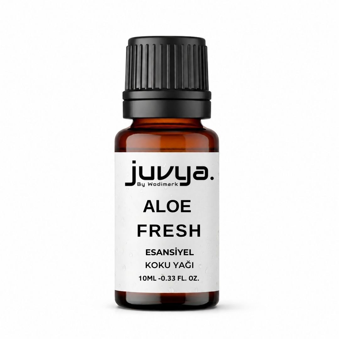 Juvya. 5'Li  Aloe Fresh Esansiyel Uçucu Koku Yağı Buhurdanlık Yağı Difüzör Esansı Hobi Esans Ortam Oda Kokusu 10ml