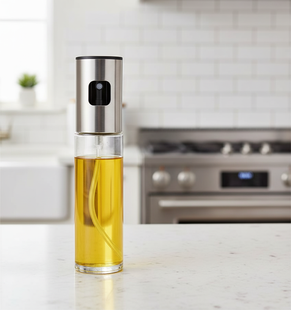 1 ADET Cam Sprey Yağdanlık sirkelik - 100 ML Airfryer, Izgara, Fritöz, Salata, Yemek Püskürtmeli Yağdanlık
