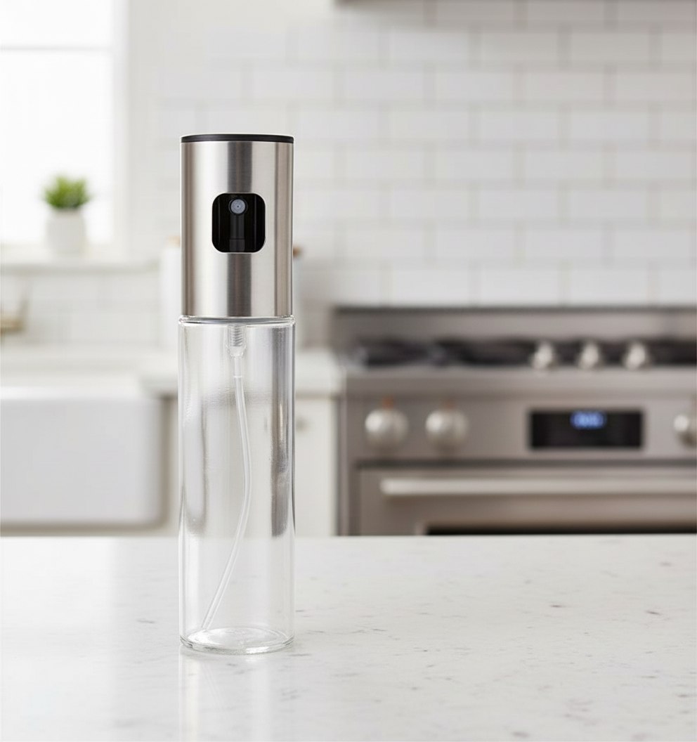 1 ADET Cam Sprey Yağdanlık sirkelik - 100 ML Airfryer, Izgara, Fritöz, Salata, Yemek Püskürtmeli Yağdanlık