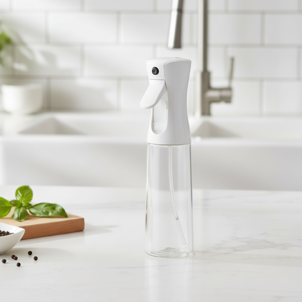 1 ADET Cam Sprey Yağdanlık sirkelik - Airfryer, Izgara, Fritöz, Salata, Yemek Püskürtmeli Yağdanlık