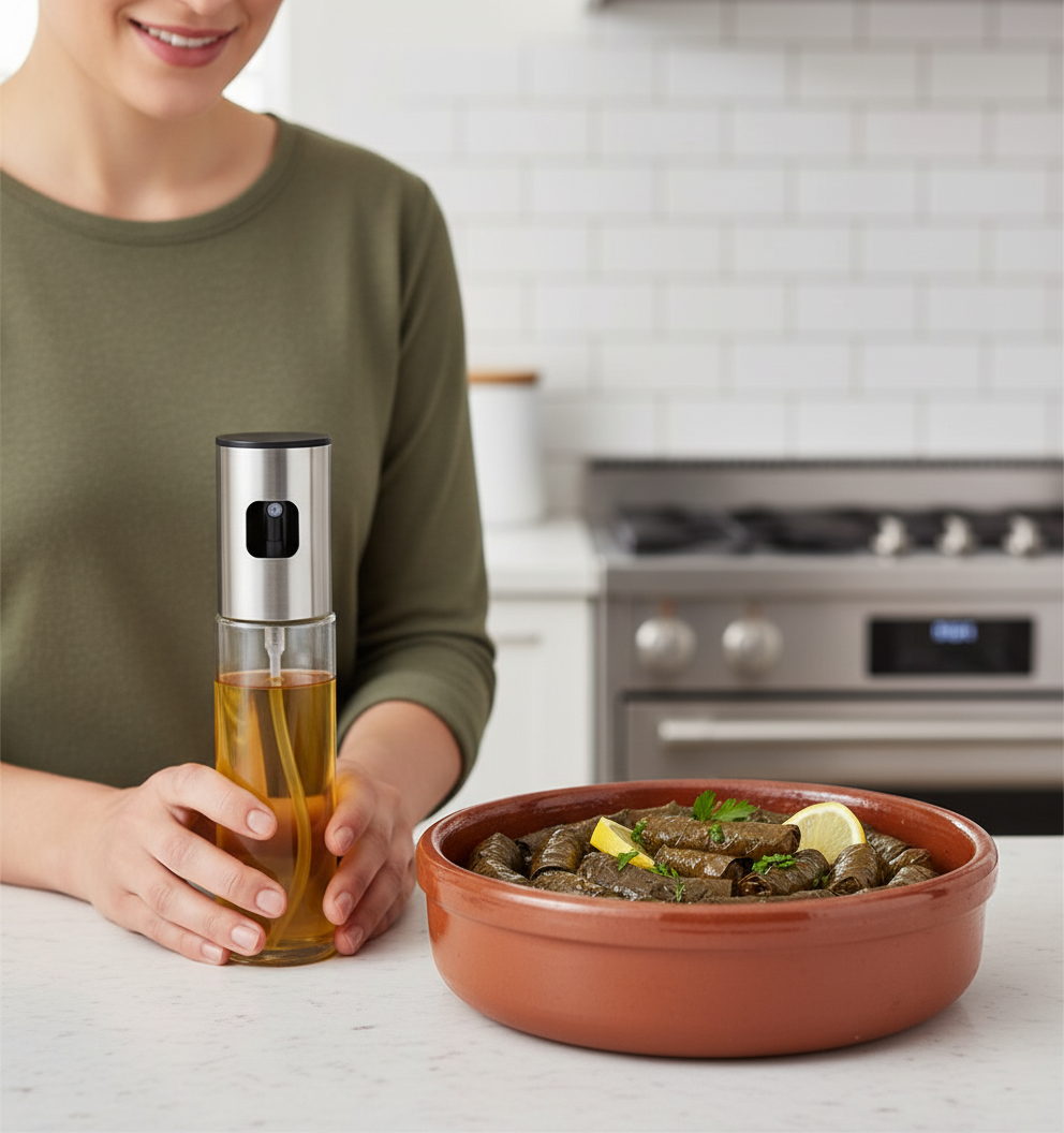 1 ADET Cam Sprey Yağdanlık sirkelik - 100 ML Airfryer, Izgara, Fritöz, Salata, Yemek Püskürtmeli Yağdanlık